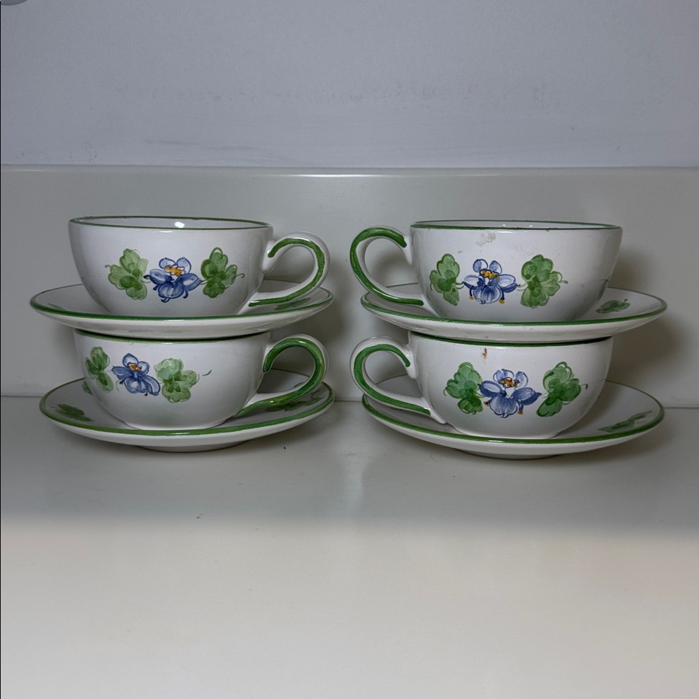 Vintage Tiffany & Co. Denver Botanic Gardens: Set of 4 Cups & Saucers - Picture 4 of 8